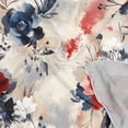 thumbnail image 3 of Square Scarf Headscarf Shawl Printed Scarf 23.62×23.62 Inches Fashionable Decorative Scarf Beautiful Red and Blue Flowers, 3 of 5