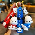 thumbnail image 4 of Cartoon Sanrio Keychain Pochacco Hello Kitty My Melody Kawaii Lover Doll Backpack Ornaments Pendant Key Ring Gifts for Friends, 4 of 9