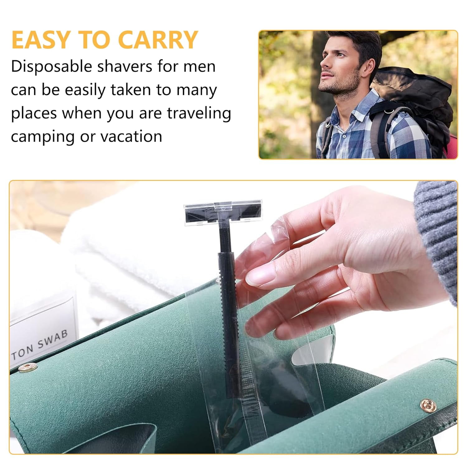 Bulk Disposable Razors 300 Pcs - Twin Blade, Portable, for Men & Women, Ideal for Hotels, Travel, Charity, and Everyday Use