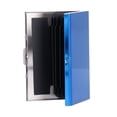 thumbnail image 4 of Protector de tarjetero de crédito de acero inoxidable, tarjetero para tarjetas de visita, para hombres y mujeres, color azul, 4 of 14