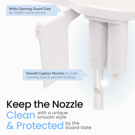 LUXE Bidet NEO 320 Plus – Warm Water Bidet Attachment, EZ-Lift Hinges, 360° Self-Clean (Chrome)