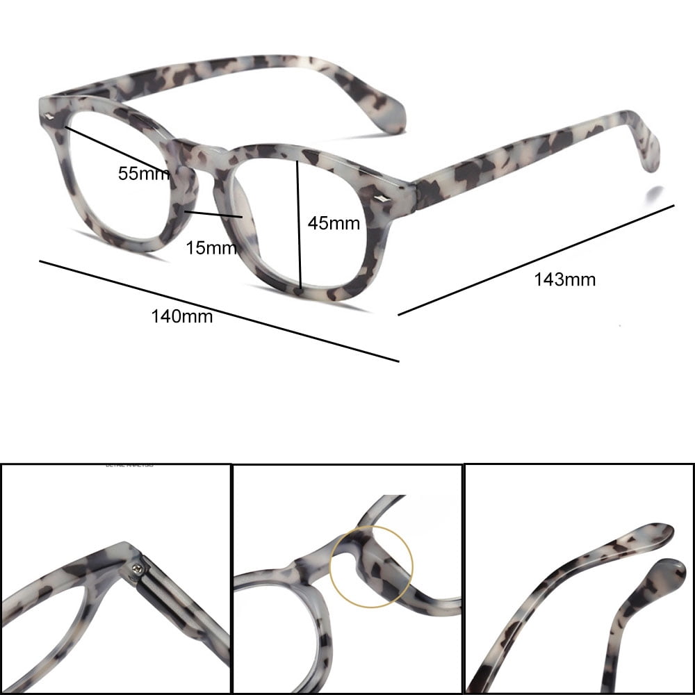 3 Pairs of Square Blue Light Blocking Reading Glasses, Trendy Classic Spring Hinge Readers +2.50 for Women and Men