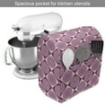 thumbnail image 2 of Abstract Stand Mixer Cover, Ornamental Design of Round Motifs Placed in Rhombus Feels, Kitchen Appliance Organizer Bag Cover with Pockets, 5 Quarts, Pale Yellow Purple, by Ambesonne, 2 of 4