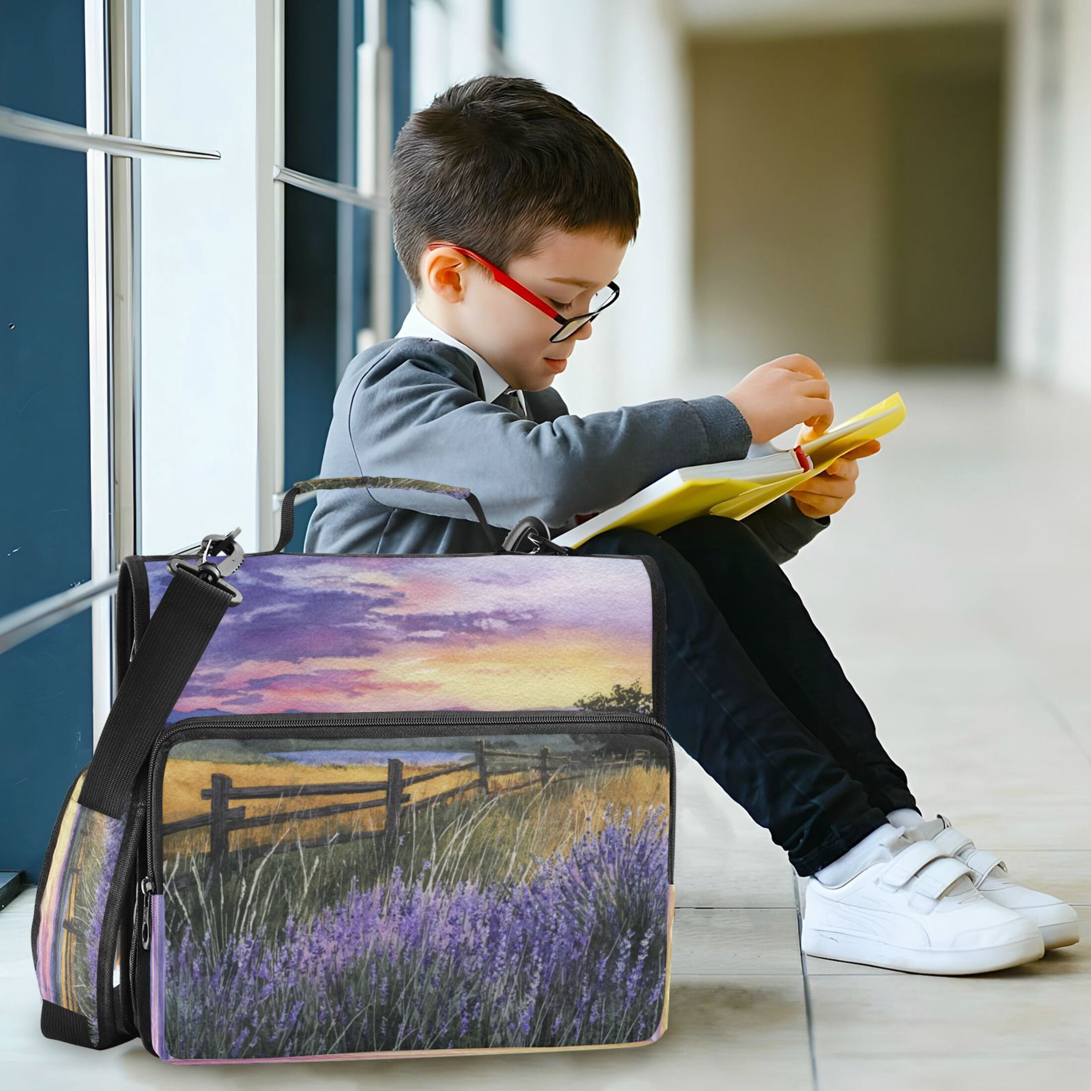 Zipper Binder 3 Rings Stationery Office Files Daily Organizer File Folder Storage Bag Groups Of Lavenders