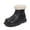 Black, variant on JTieacloth Children's Winter New Warm Girls' Leather Shoes Thickened Two Shoes Large Children's Leather Boots,Outdoor Warm Boots Black