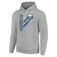 thumbnail image 2 of Men's Starter  Heather Gray Buffalo Sabres Color Scratch Fleece Pullover Hoodie, 2 of 3