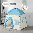 thumbnail image 3 of Kepooman Play Tent for Kids, Indoor Playhouse Tents with Carry Bag include Round Led Lights, Birthday and Christmas Toy Gift for Children Boys Girls, Blue(include Round Led Lights), 3 of 3