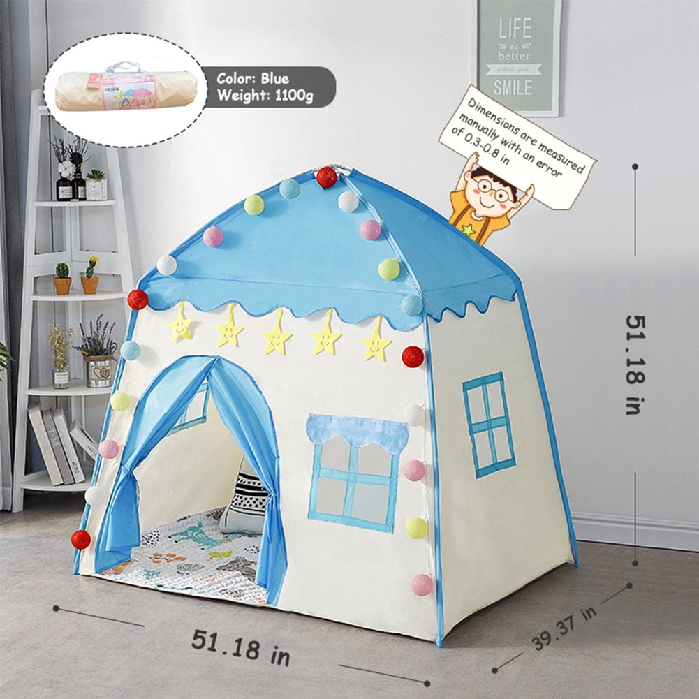 Topcobe Kids Play Tent for Girls Boys Indoor Outdoor Princess Castle Playroom for Childrens Foldable Fun Playhouse Teepee for Child Walmart