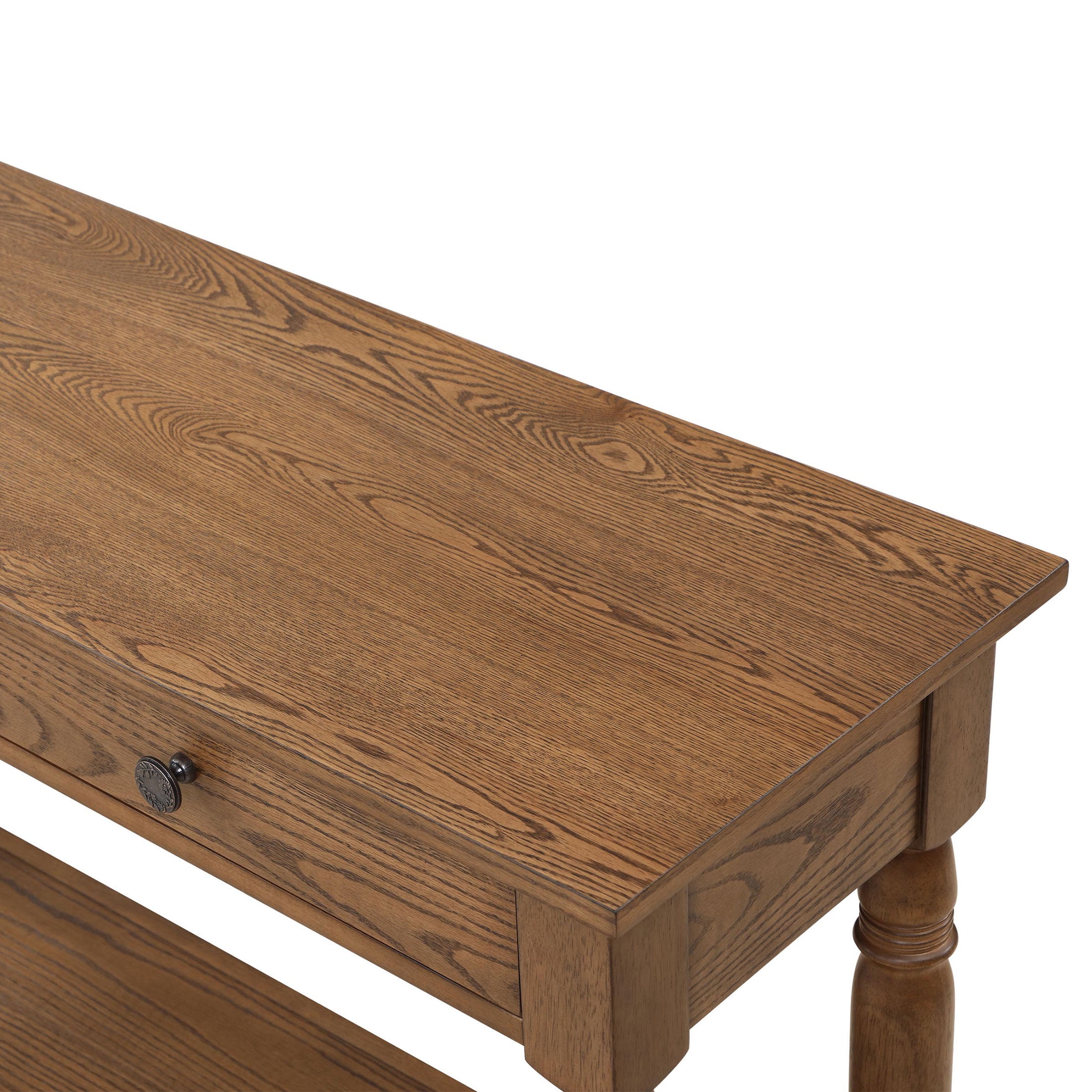 The Pioneer Woman Helen Console Table Made With Solid Wood Frame, Heirloom Brown