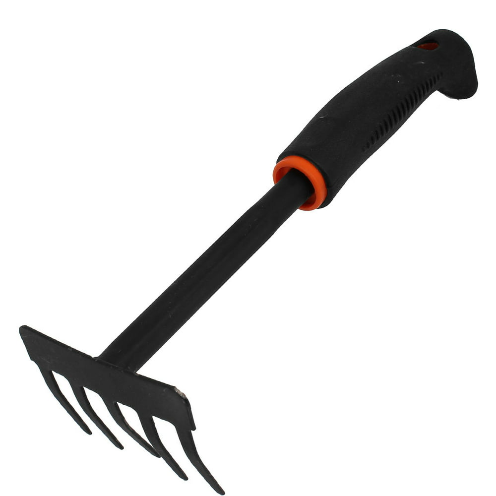 Unique Bargains Black Plastic Handle Gardening Yard Metal Hand Tool Bow ...