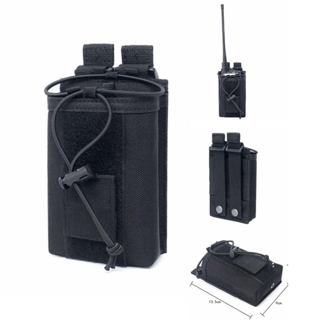 Estuche para radio, funda para radio Molle, funda resistente para radios, bolsa para walkie talkies bidireccionales