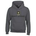 thumbnail image 2 of Unisex ARMY STRONG Star Logo HOODIE US Military Army Forces Hoodie Long Sleeve Soft and Comfy Hoodie, Lightweight Hoodie Size 2X-Large Color Charcoal, 2 of 3