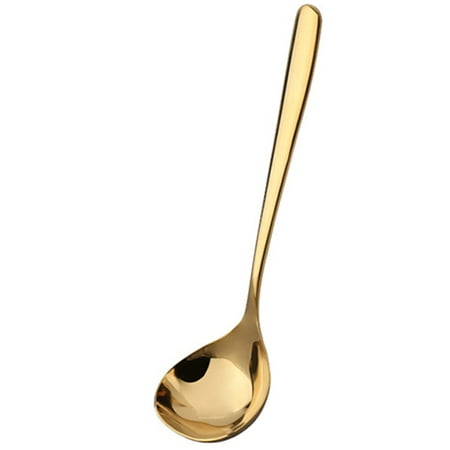 

Stainless Steel Mini Ladle 1/2/4pcs Sauce Gravy Spoon with Smooth Surface Polished Deep Serving Soup Spoon 7.9/6.7inch Gold 1 Pieces Large-20cm