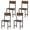 Rustic Brown, variant on ELLEGNT 4 PCS Wide Seat Dining Chairs with Slanted Back, Metal Legs for Living Room, Rustic Brown