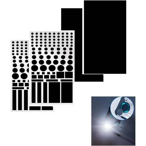LED Light Blocking Stickers(4 Sheets), LED Light Blackout Sticker Light Dimming Stickers,TV LED Covers Blackout, LED Filters Dimming Sheets for Routers Including Pre-Cut and Complete