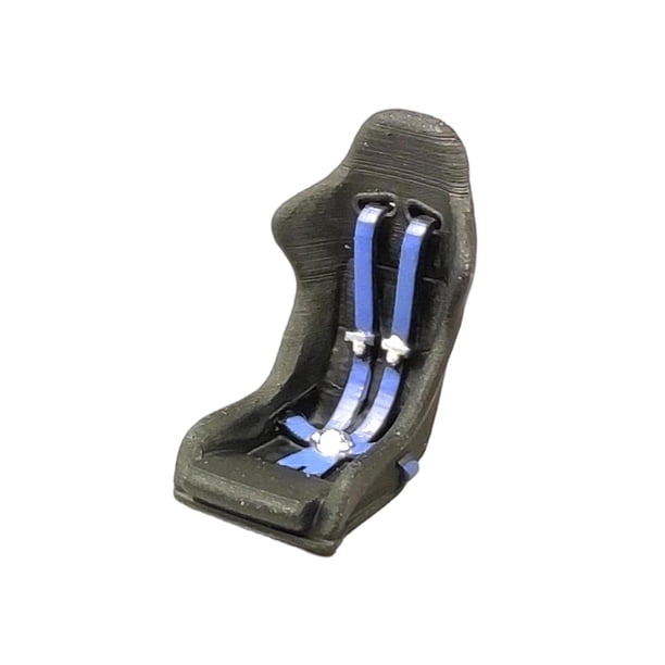 Asiento de cubo para coche en miniatura, arnés de carreras, decoración realista, 1/64 Estilo A