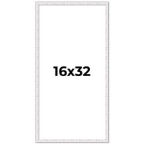 16x32 Frame White Real Wood Picture Frame Width 0.75 inches | Interior Frame Depth 0.5 inches |