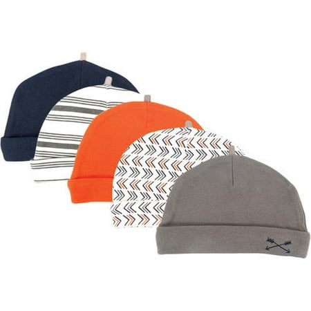 Yoga Sprout Baby Boy Caps, 5-Pack