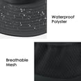 thumbnail image 4 of Lispipm Women Men Sun Hats with Wide Brim for Summer Outdoor Mesh Breathable Fishing Hat Camping Hiking Caps for Vacation Black, 4 of 6