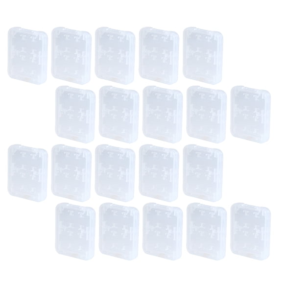 ELAYARD 20Pcs White Memory Card Storage Box with 8 Slots Cards Case Organizer
