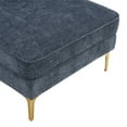 thumbnail image 7 of Sectional Sofa Couch, Three-Seat L-shaped Chenille Fabric Upholstered Indoor Modular Sofa with Gold-Plated Feet, Modern Leisure Sofa for Living Room Apartment Office, Gray-Blue, 7 of 7