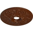 thumbnail image 3 of Ekena Millwork 23 7/8"OD x 4"ID x 2 1/8"P Ashley Ceiling Medallion (Fits Canopies up to 4 3/4"), Hand-Painted Burnished Mahogany Crackle, 3 of 6