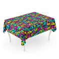 thumbnail image 1 of NUDECOR 80 90S Inspired Memphis Patterns Ink Brush Strokes Tablecloth Table Desk Cover Home Party Decor 60x120 inch, 1 of 1