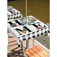 thumbnail image 2 of Outdoor Tablecloth with Umbrella Hole for Patio/Picnic/Party/Camping, Country Farmhouse Waterproof Table Cloth Square Cover Washable, Vintage Farm Tropical Leaves Floral Plaid (54"x 54"), 2 of 8
