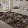 thumbnail image 3 of PureCozy 9'x12' Shag Area Rugs for Living Room Bedroom Dining Room Office Farmhouse, Plush Indoor Decorative Long-haired Large Red Brown Rugs Carpet, Red Brown, 3 of 5