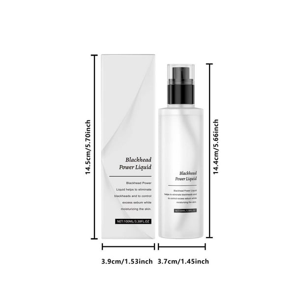 Suero para eliminar puntos negros con ácido salicílico que limpia los poros. Suero exfoliante e hidratante para el cuidado facial. Suaviza fácilmente la piel. Suero hidratante de 100 ml.
