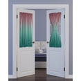 thumbnail image 2 of Ombre Green Pink Blackout Curtains, French Door Curtains for Door Window, Colorful Painting Privacy Drapery for Patio/Sidelight Doors, 1 Panel with Tieback, 54 x 40 Inches, 2 of 6