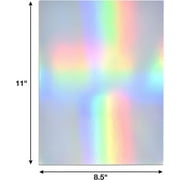 Gift Boutique 50 Metallic Holographic Card Stock Shiny Iridescent Mirror Paper Sheets Mixed Colors Foil Board Reflective Sheet for Craft Cardboard Mirrored Embossing Crafts Letter Size 8.5 x 11