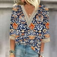 thumbnail image 2 of Blouses For Women Summer Sexy Trendy Plus Size Tops For Women 4X-5X Dressy Long Sleeve Shirts For Women Cotton White Blouse For Women Dressy Silk T Shirts For Women Loose Fit, 2 of 5