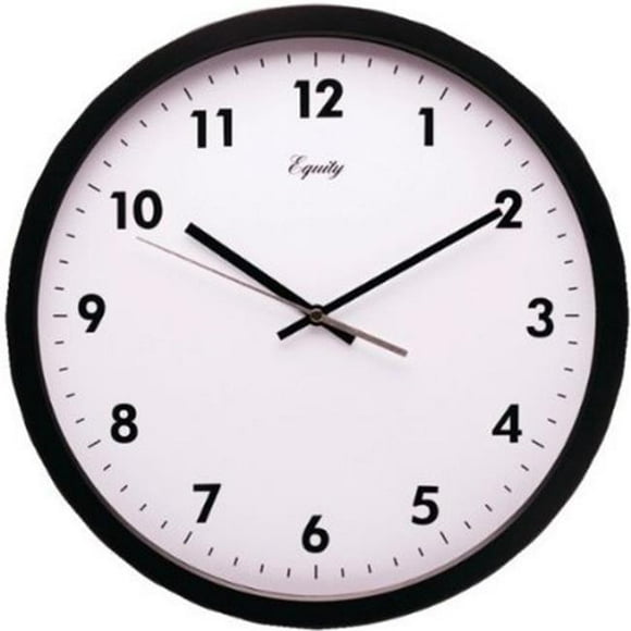EQUITY LACROSSE 25509 Horloge Murale Commerciale 14 Pouces - Noir
