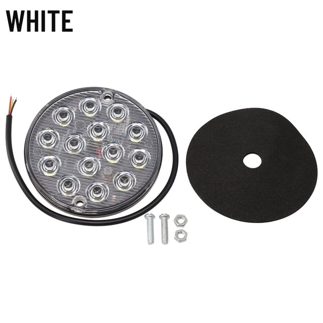 SPRING Noen Round LED Tail Light Car Light 16 LEDs ABS Material Bright + Flash White