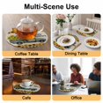 thumbnail image 2 of Sunflowers Truck Round 15 Inch Placemats Set of 8, Retro Summer Botanical Floral Plaid HeatResistant Non Slip Place Mats for Dining Table, Wipeable Braided Kitchen Table Mats for Housewarming, 2 of 9