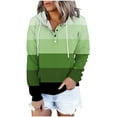 thumbnail image 3 of Vedolay Zip Hoodies for Women Women's 2023 Zip Up Hoodies Oversized Sweatshirt Cute Fall Casual Clothing with Pockets,Green XL, 3 of 4