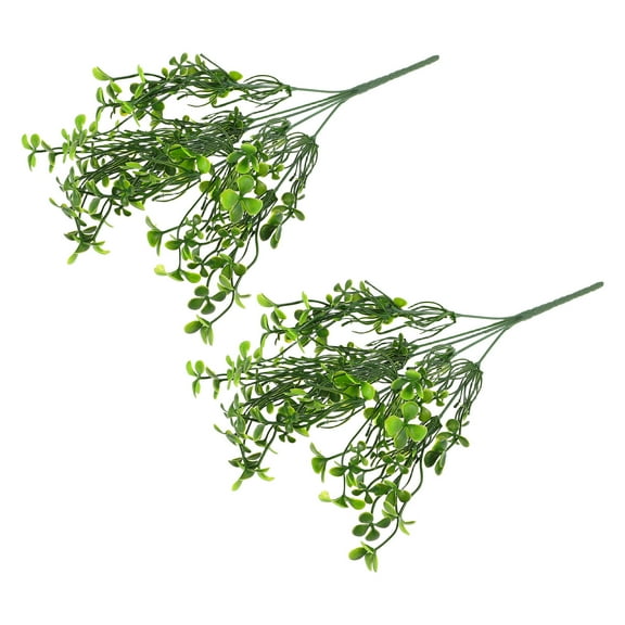 FRCOLOR 2pcs Artificial Four Leaf Plants For Wedding And Holiday Decor Realistic Faux Greenery For Home Garden, And Table Centerpieces