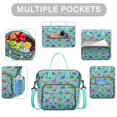 thumbnail image 2 of Light Blue Dinosaur Palm Pattern Womens Lunch Box for Work,Insulated Large Lunch Bag for Tween and Teen,Loncheras Para Mujer,Leakproof Adult Lunch Bag for Work,Beach,Travel,Picnic,Camping, 2 of 7