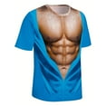 thumbnail image 5 of Lilgiuy Workout T-Shirts for Men 2024 Fun Fake Muscle Printed Sport Graphic Tee Round Neck Short Sleeve Pullover Top Streetwear (Sky Blue,L), 5 of 5