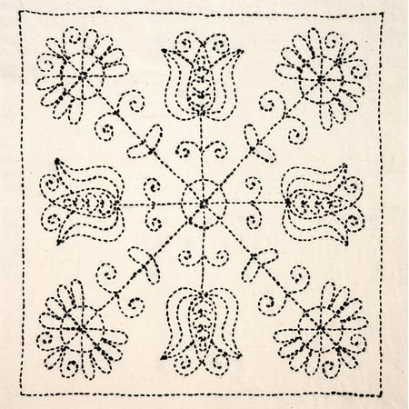UPC: 0846550016197 | Sashiko World Hungary Stamped Embroidery Kit-Tulips And Poppies