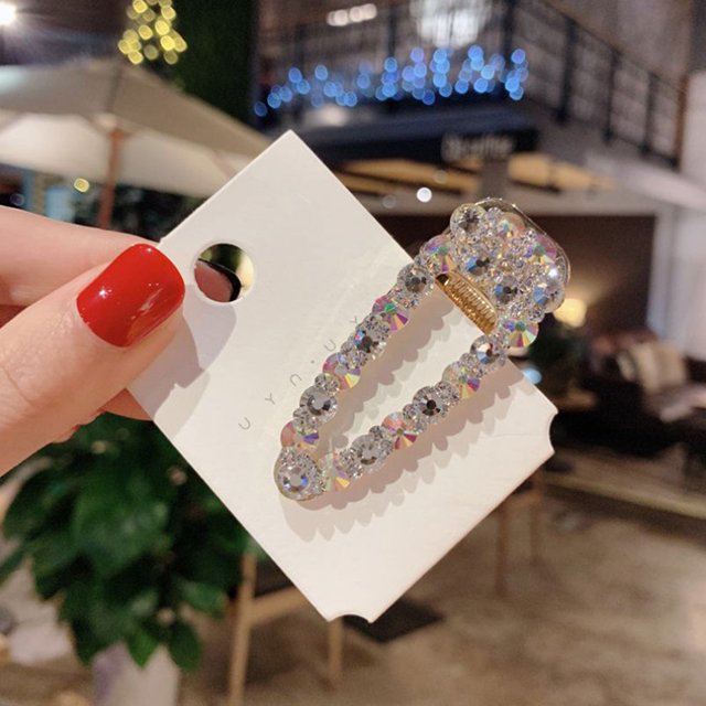 FcBaudy Hair Clips for Women,Hair Clips for Styling,Hair Clips for Girls INS Women Cute Girl Shiny Crystal Barrette Hair Clip Hairpin Hair Accessories Hair Clip