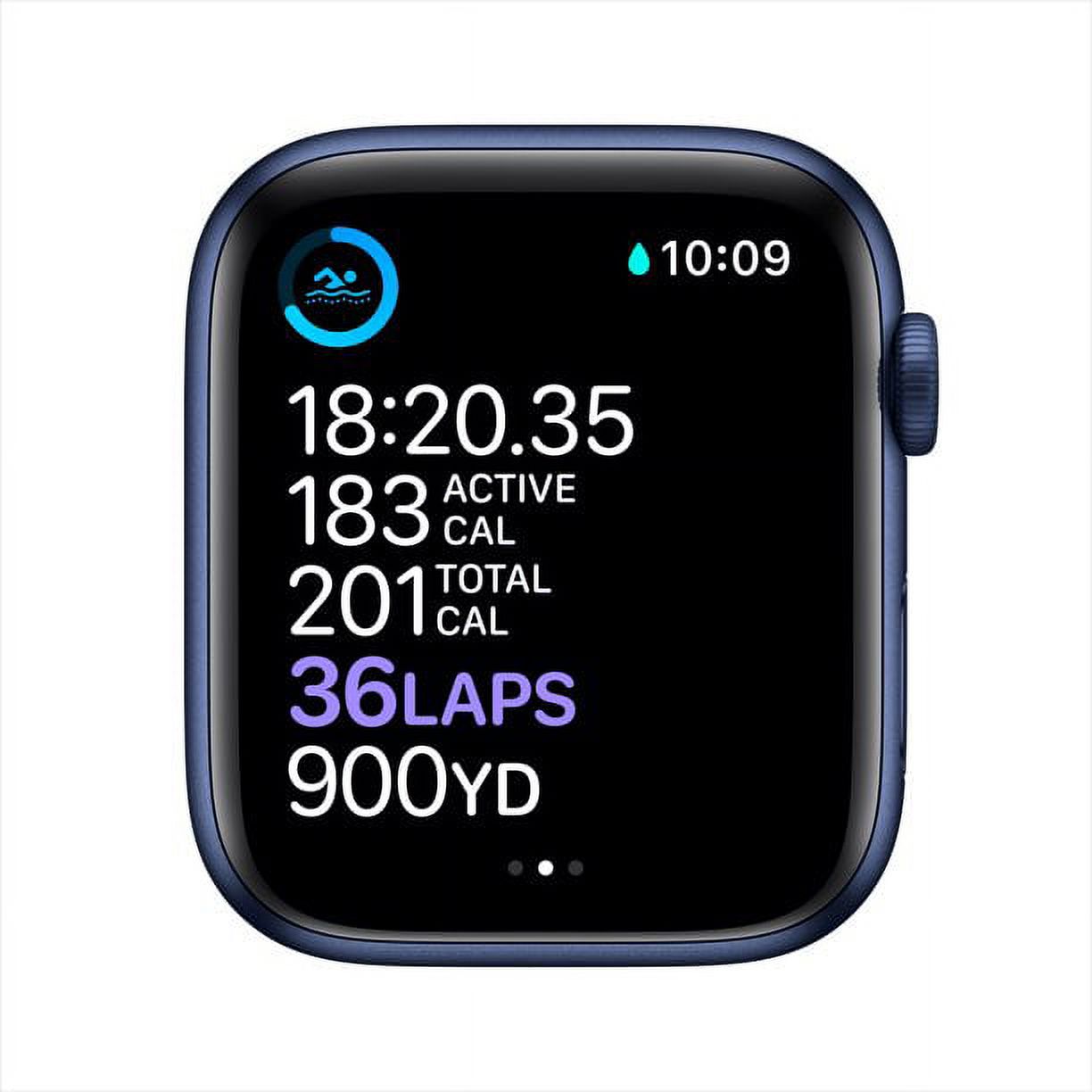 New Apple Watch Series 6 GPS, 44mm, With Deep Navy Sport Band, Blue - image 3 of 3