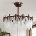 thumbnail image 2 of KAISITE 20'' Indoor Ceiling Fan with Light, Glass Petals Pattern & Remote Control for Bedroom & Living Room, 2 of 6