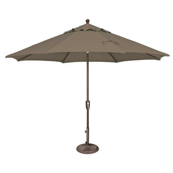 Simply Shade Catalina Octagon Push Button Tilt Umbrella in Bronze/Taupe