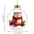 thumbnail image 3 of Qwtwty Glowing Christmas Tree Ornaments Christmas Decorations, Shatterproof Mini Clear Christmas Themed Hanging Pendants for Xmas Tree Decor, 3 of 7