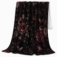 thumbnail image 2 of Mystical Moth Peony Floral Pattern, Mystical Celestial Art Scene, Warm Flannel Blanket for Sunroom and Reading Nook, Celestial Art Lovers Housewarming Gift, Celestial Home Decor, 2 of 9
