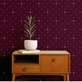 thumbnail image 2 of S4Sassy Peel and Stick Wall Covering, Urban Chic Tiny Floral Diamond Print Removable Vinyl- Modern Walls Mural, Burgundy Instant Wall Makeover Wallpaper for Bedroom, Bathroom, Interior -25"x60", 2 of 9
