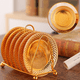 thumbnail image 4 of Posavasos creativos para bebidas con estante decorativo, posavasos de metal antideslizantes, expositor de mesa con soporte, 4 of 5