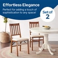 thumbnail image 2 of Stakmore Arts and Craft Harwood Folding Chair with Blush Upholstery - Fruitwood (2-Pack), 2 of 6